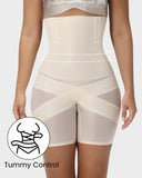 CrossSculpt High Waist Tummy Control Shaping Shorts