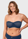Strapless Mesh Balconette Underwire Bra