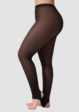 Slimming Semi-Sheer Black Tights