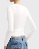 Square Neck Slimming Basic Top