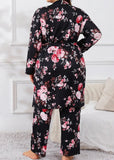 Comfy 3-Piece Pajama Set – Robe, Camisole & Long Pants