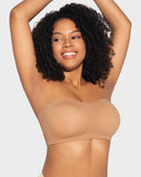 Non-Slip Crossover Side Hook Bandeau Bra