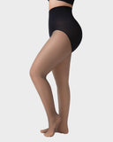 Semi-Sheer Black High-Waist Shaping Tights – Thin & Fleece-Lined