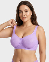 Ultra-Lightweight Full Coverage Cup Jacquard Mesh Comfort Bra