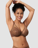 BOGOš„Unlined Mesh Full Coverage Lace Minimizer Bra