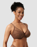 BOGOš„Unlined Mesh Full Coverage Lace Minimizer Bra