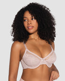 BOGO🔥Unlined Mesh Full Coverage Lace Minimizer Bra
