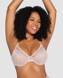 BOGO🔥Unlined Mesh Full Coverage Lace Minimizer Bra