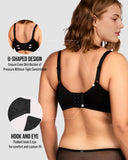 BOGOš„Unlined Mesh Full Coverage Lace Minimizer Bra