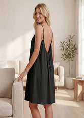 Elegant Backless Cami Lounge Dress