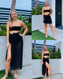 Side Tie Midi Sarong Sheer Cover Up