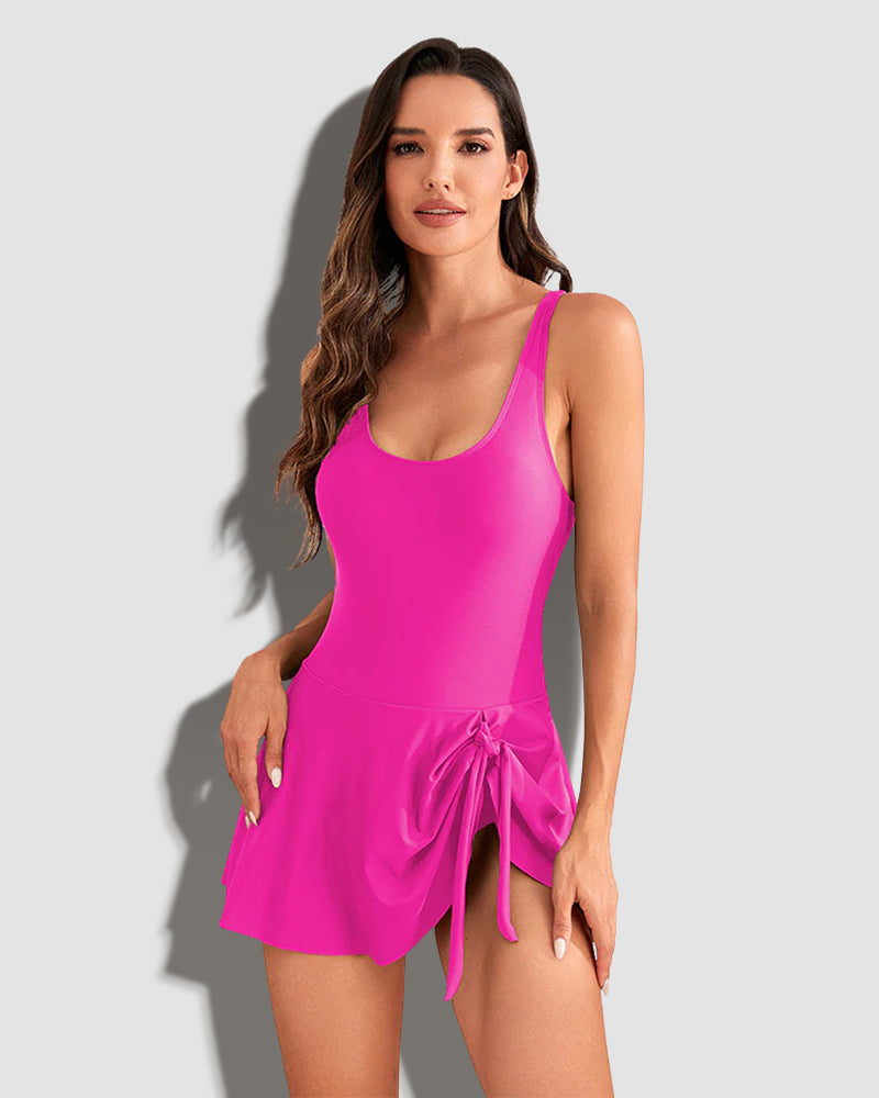 LilyLove® Floral Print Tummy Control Swimdress