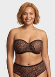 Strapless Mesh Balconette Underwire Bra