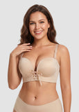 Lace-Up Padded Push-Up Bra