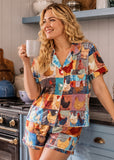 Women’s Check Print 2-Piece Pajama Set with Short & Long Sleeve Options