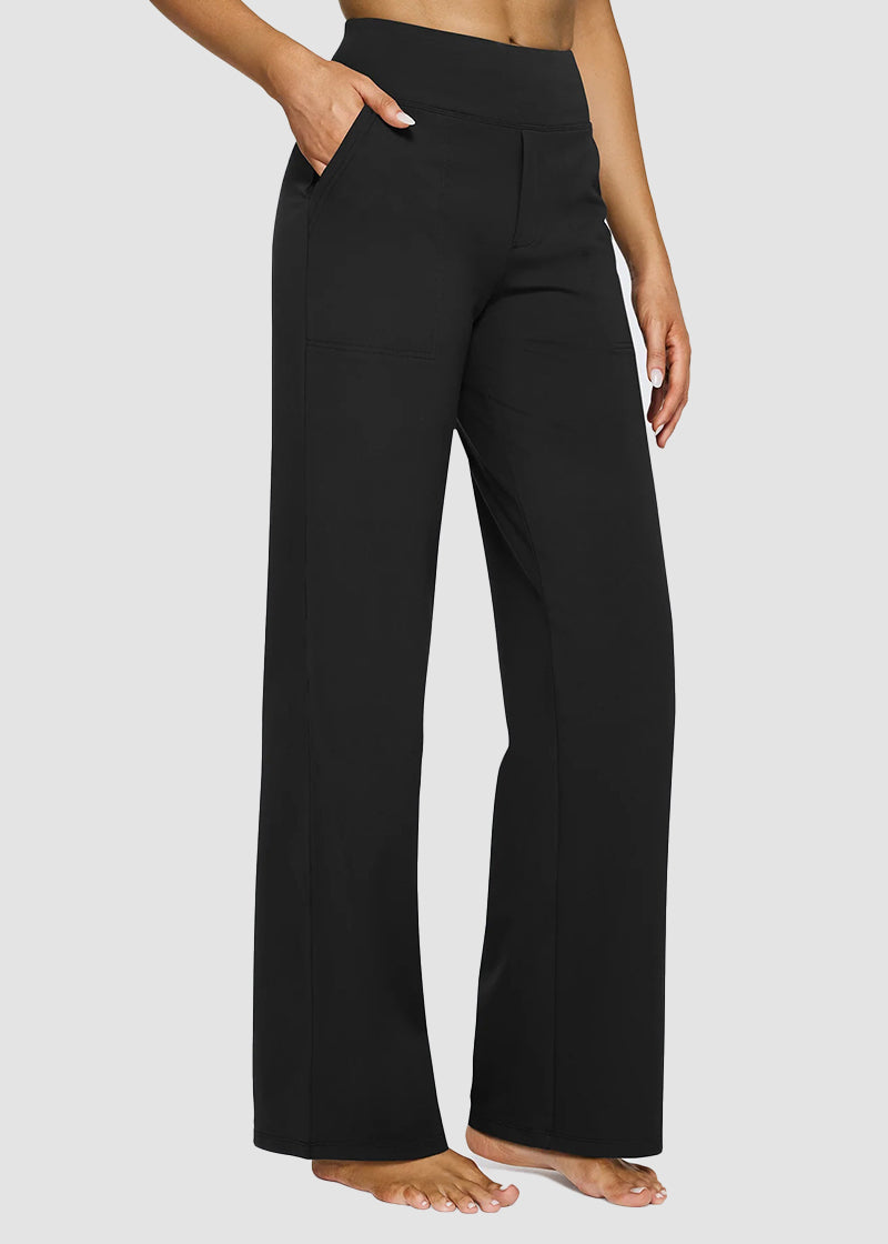 Women's Loose High-Waist Stretch Bootcut Work Leggings