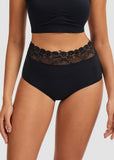 Lace Trim Cotton Hipster Panties (5 Pack)