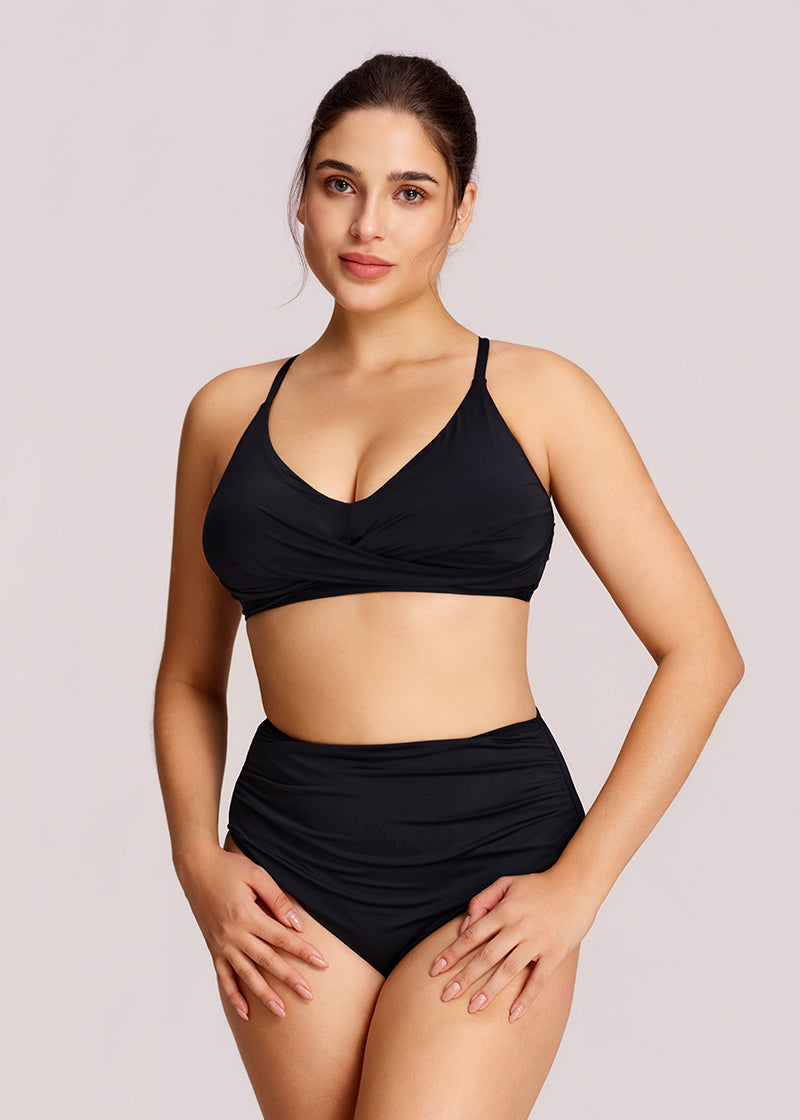 Ruched Tummy Control Bikini Set