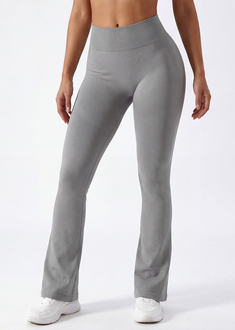 High-Waisted Mini Flare Yoga Leggings – Seamless Butt Lifting Pants