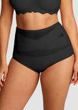 Plus-Size High-Waist Cross Tummy Control Panties (5 Pack)