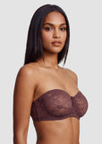 Stay-Put Strapless Lace Push Up Bra