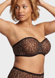 Strapless Mesh Balconette Underwire Bra