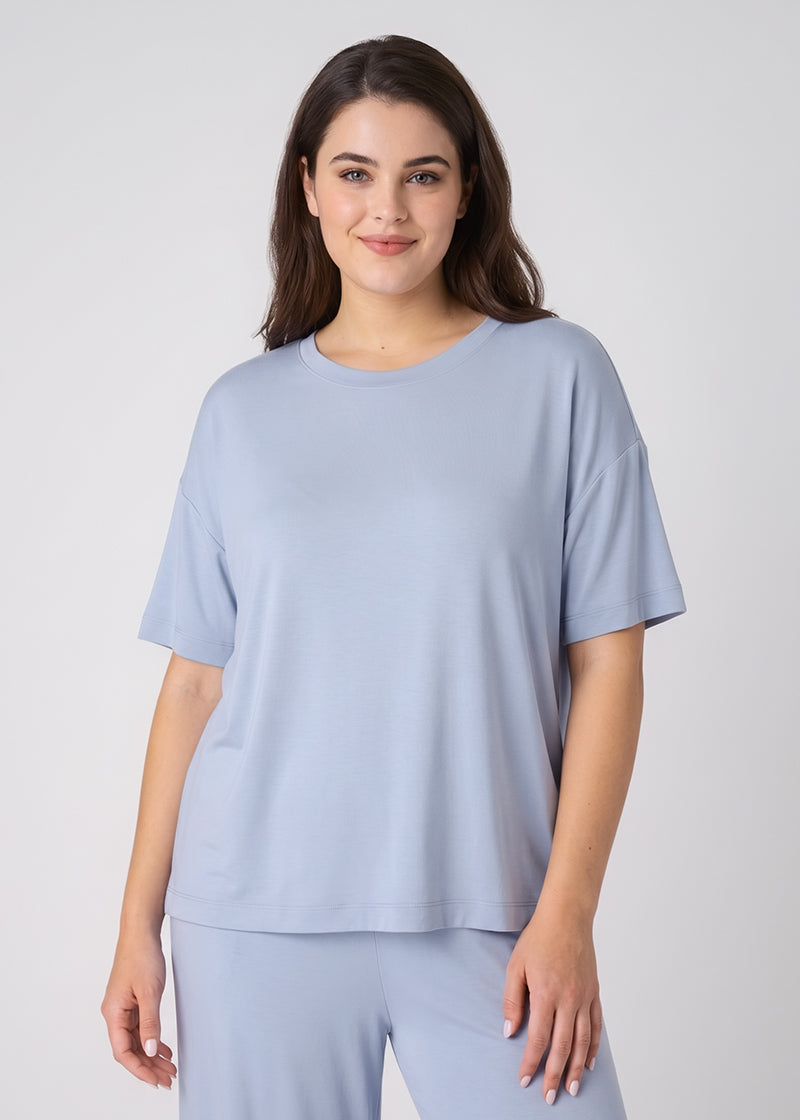 Women's Breathable Pajama Set with T-Shirt & Pocket Pants