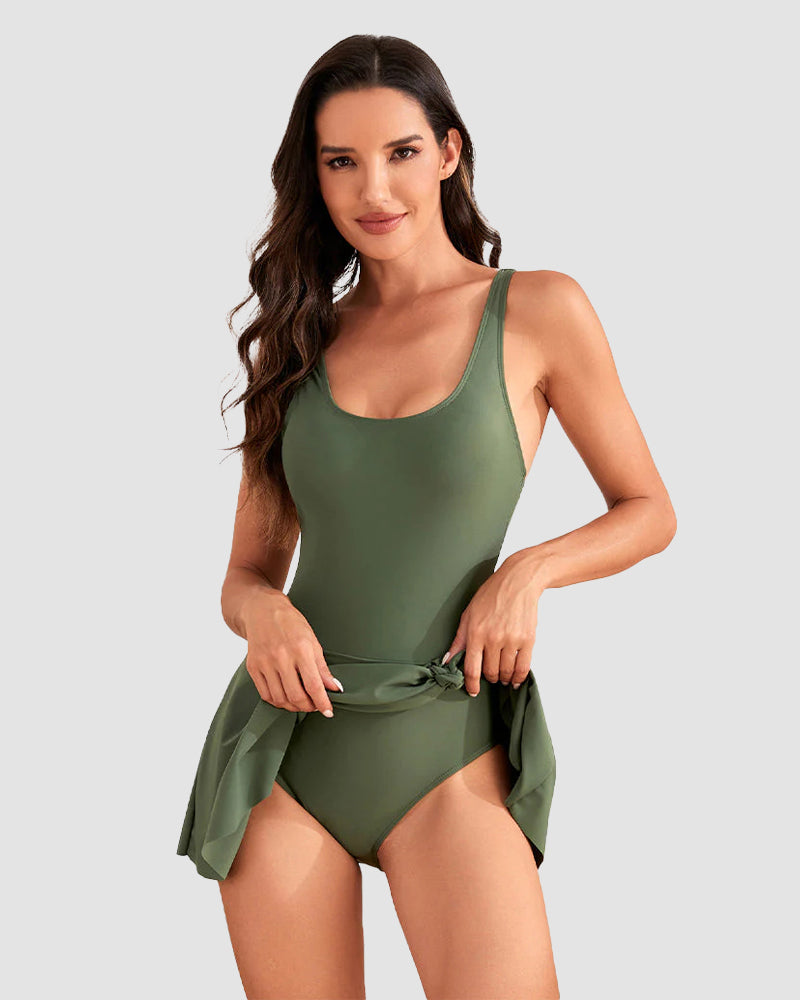 LilyLove® Floral Print Tummy Control Swimdress
