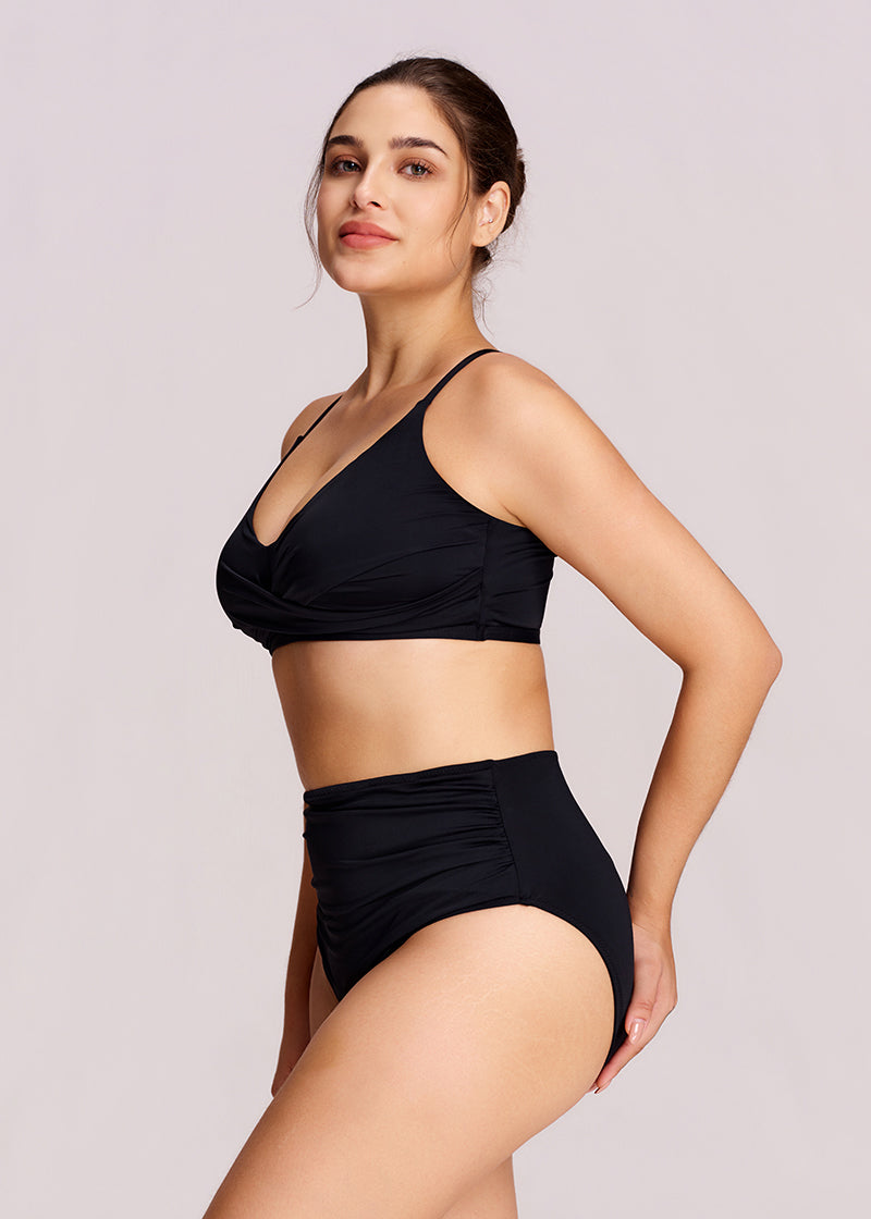Ruched Tummy Control Bikini Set