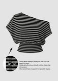 Off-Shoulder Y2K Crop Top with Open Underarm & Side Split