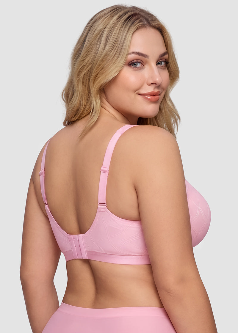 Ultra-Lightweight Full Coverage Cup Jacquard Mesh Comfort Bra