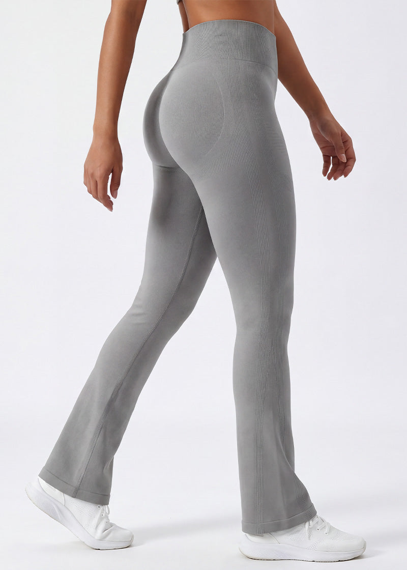 High-Waisted Mini Flare Yoga Leggings – Seamless Butt Lifting Pants