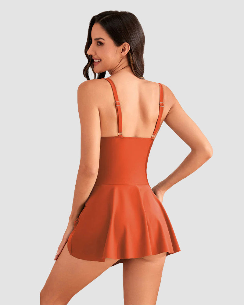 LilyLove® Floral Print Tummy Control Swimdress
