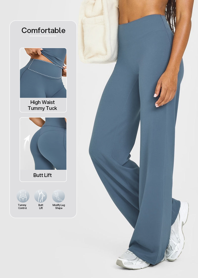 High-Waisted Wide-Leg Yoga Lounge Pants