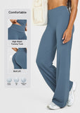 High-Waisted Wide-Leg Yoga Lounge Pants