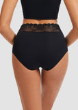 Lace Trim Cotton Hipster Panties (5 Pack)