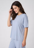 Women's Breathable Pajama Set with T-Shirt & Pocket Pants