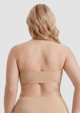 Seamless Strapless Push Up Bra with Front Closure & Removable Straps
