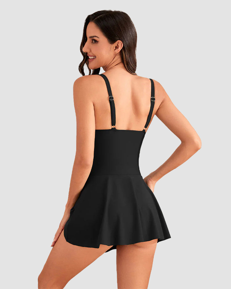 LilyLove® Floral Print Tummy Control Swimdress
