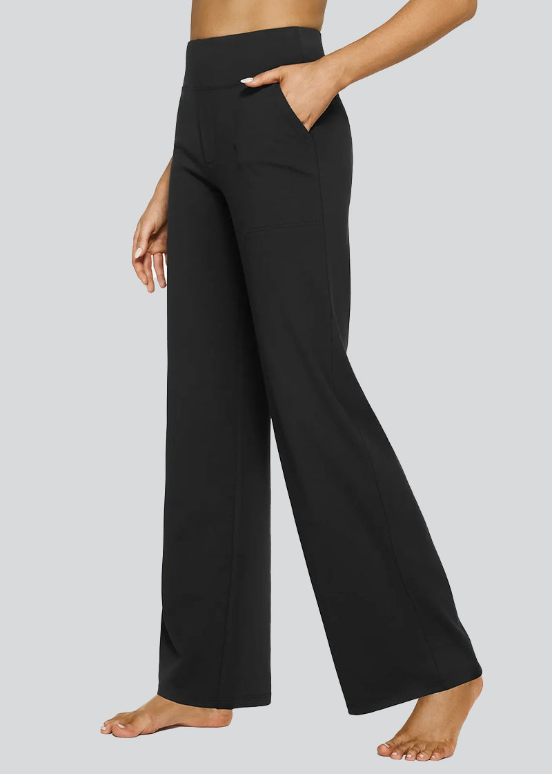 Women's Loose High-Waist Stretch Bootcut Work Leggings