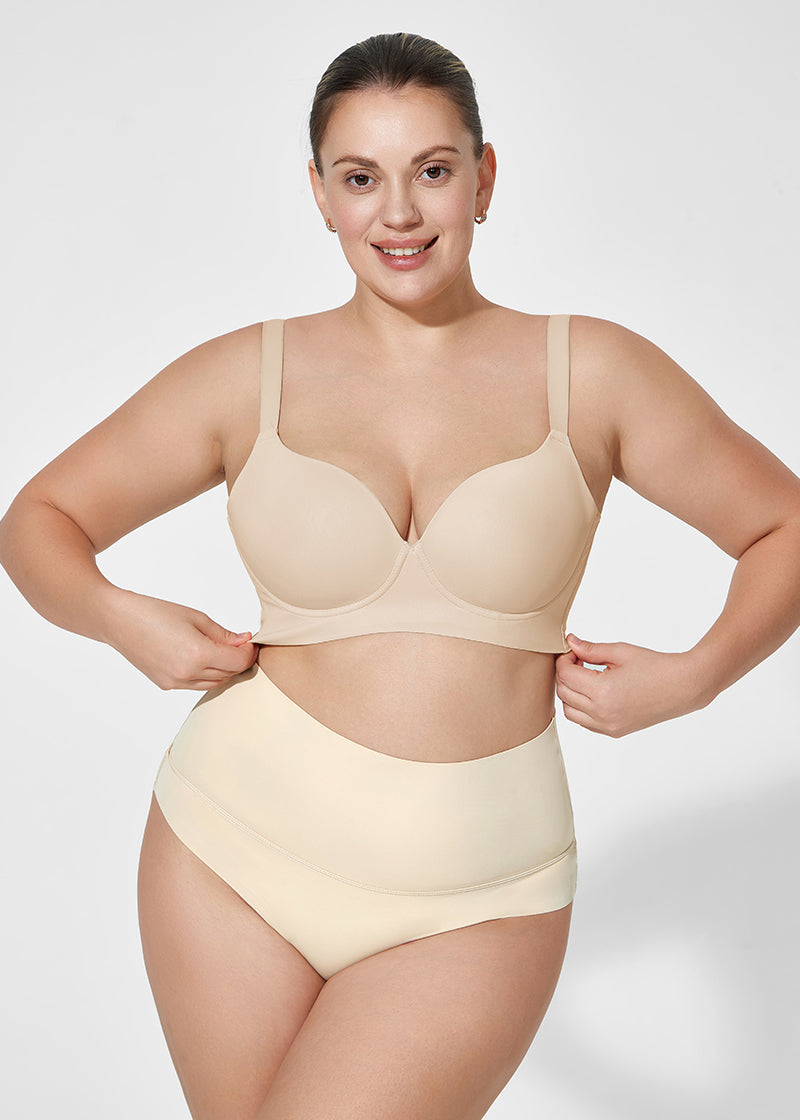 Back Smoothing Push-Up Plunge Bra