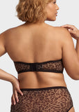 Strapless Mesh Balconette Underwire Bra