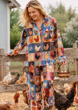 Women’s Check Print 2-Piece Pajama Set with Short & Long Sleeve Options