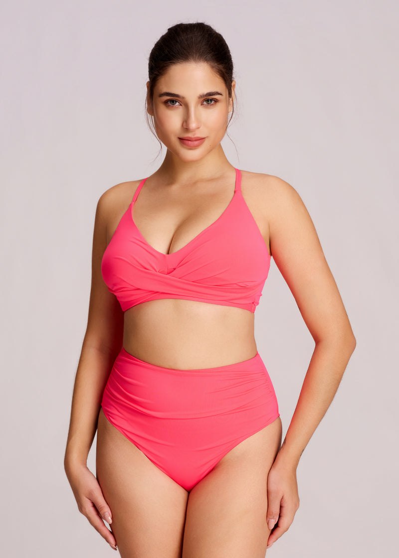 Ruched Tummy Control Bikini Set