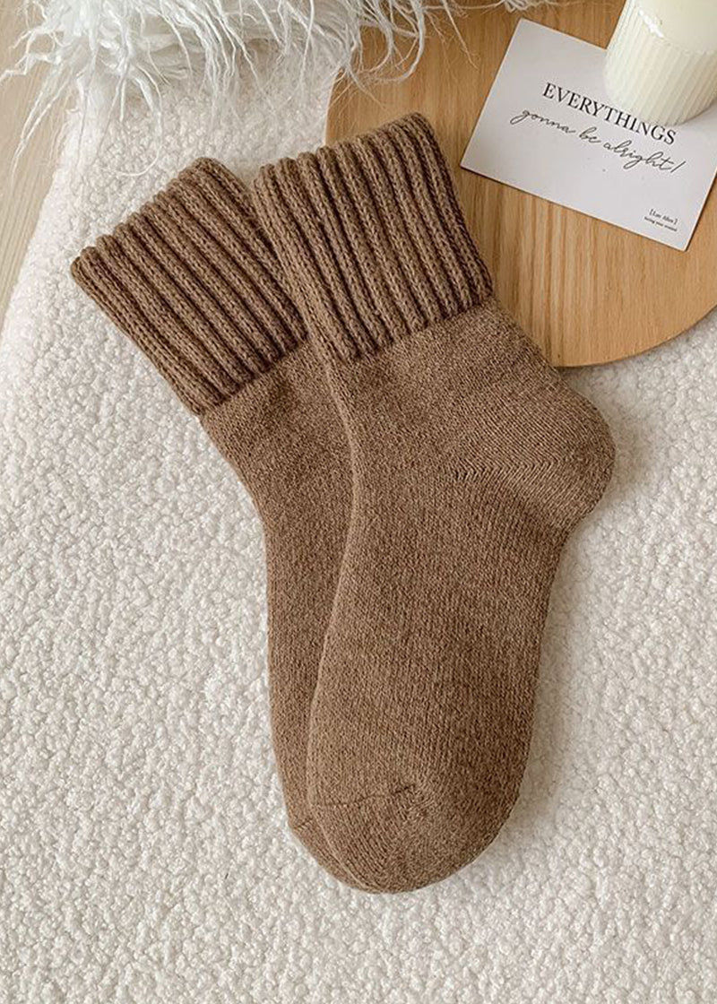 Cozy Ribbed Fleece Lined Crew Socks