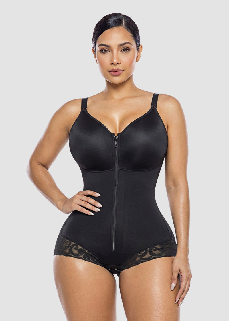 Front Zip Sculpting Bodysuit