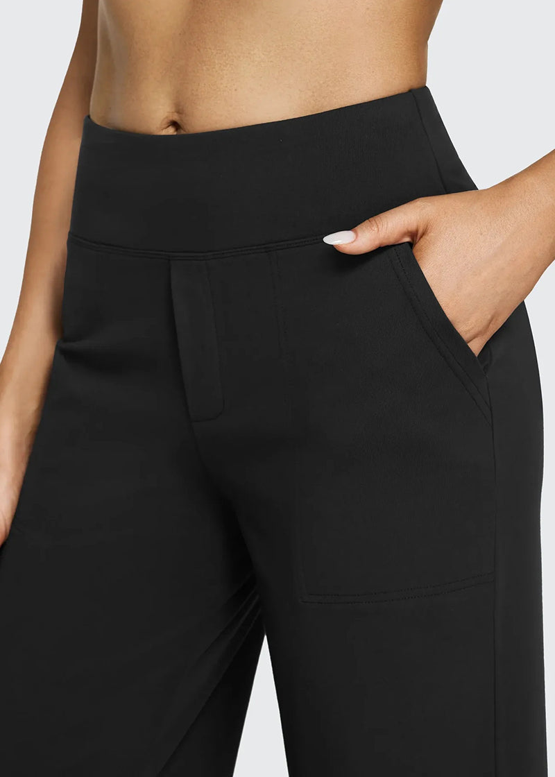 Women's Loose High-Waist Stretch Bootcut Work Leggings