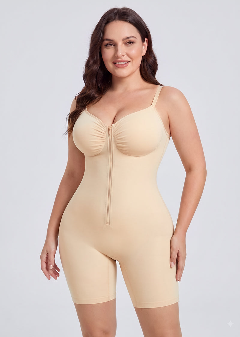 Seamless Tummy Control Zipper Bodysuit