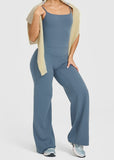 High-Waisted Wide-Leg Yoga Lounge Pants