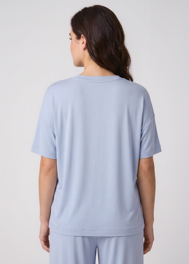Women's Breathable Pajama Set with T-Shirt & Pocket Pants